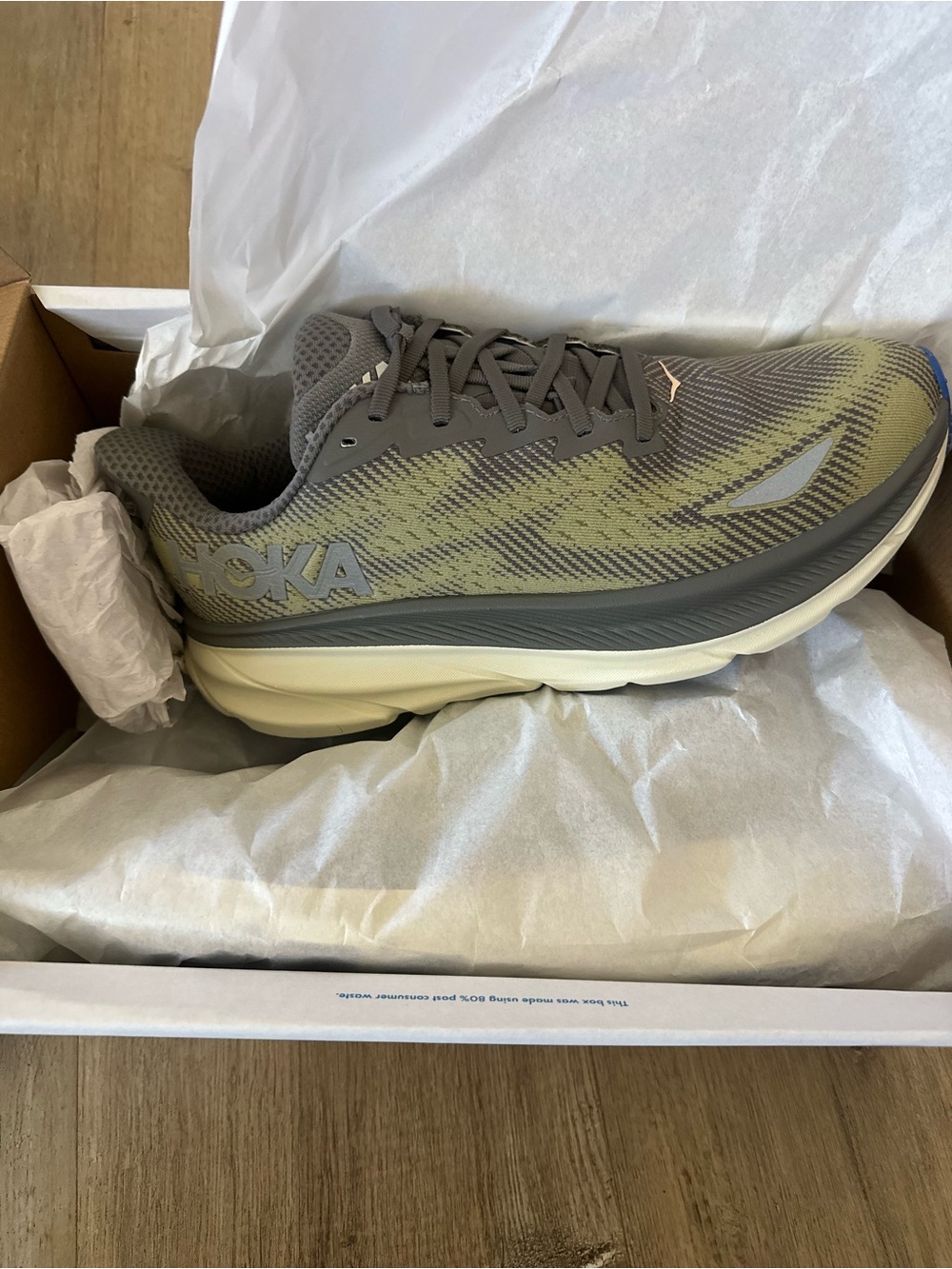 HOKA Men's Gray/Olive Running Shoe